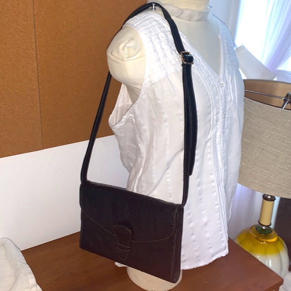 VTG Donna ELISSA Genuine OSTRICH Leather RARE Convertible clutch! - Picture 8 of 13